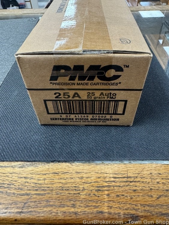 PMC 25 Auto 50 Grain FMJ 1000 Round Case #25A-img-0