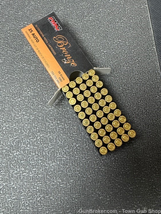 PMC 25 Auto 50 Grain FMJ 1000 Round Case #25A-img-4