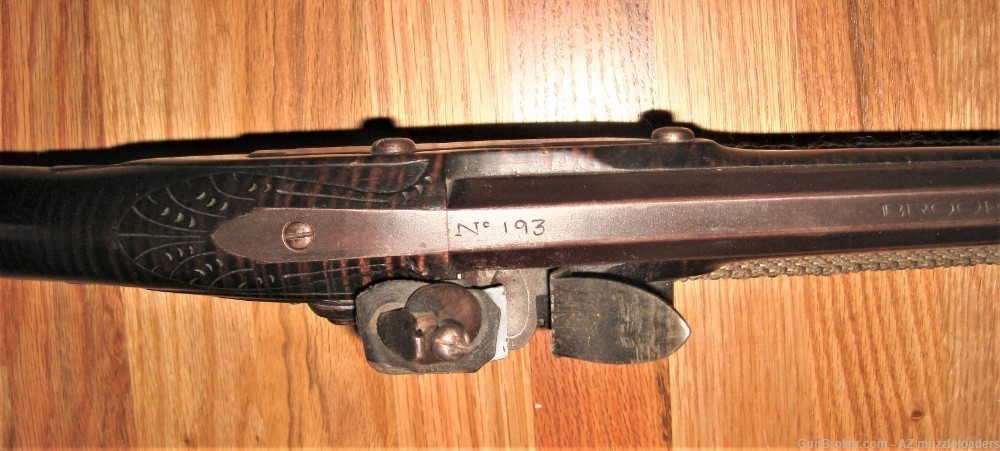Colonial Period Flintlock Rifle, 54 Cal, Mike Brooks, 44" Swamped Barrel-img-13