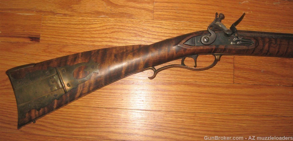 P Gonter Original Rifle, 1800 Flintlock, 46" Swamped.  Muzzleloader-img-1