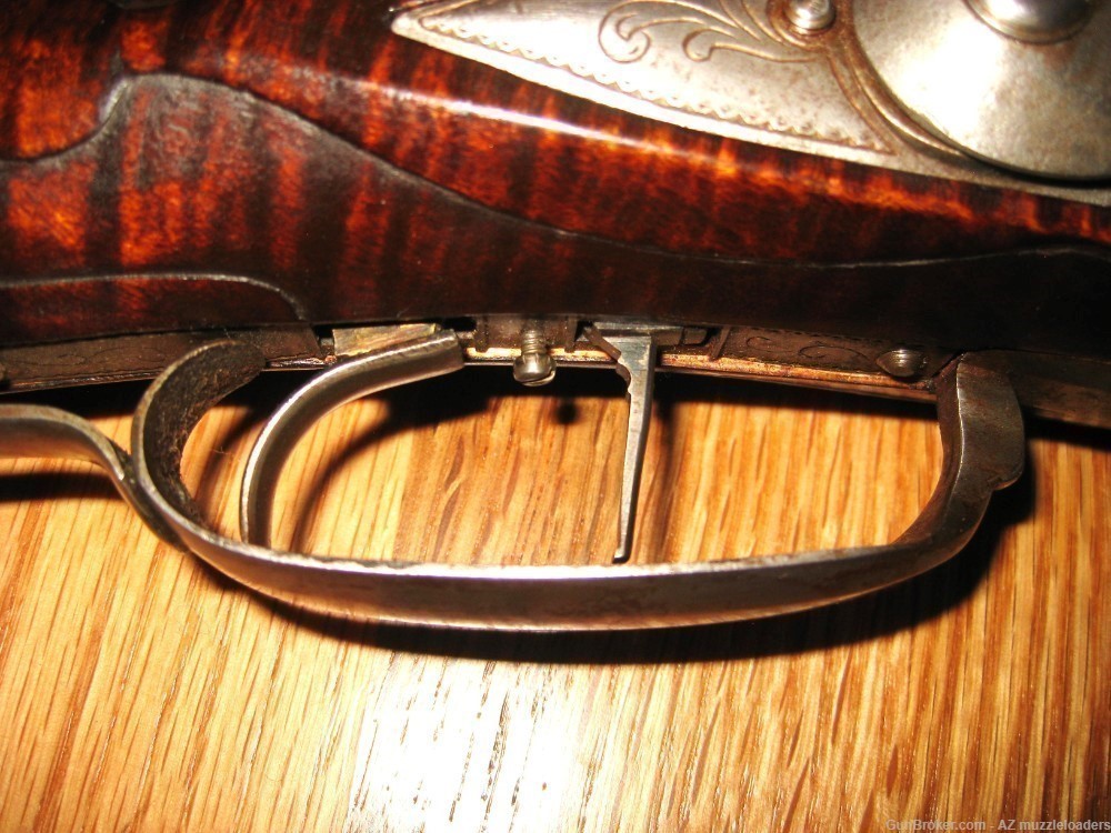 Chuck Edwards Early Flintlock Rifle, 54 Cal, Swamped Barrel, Chamber's Lock-img-20
