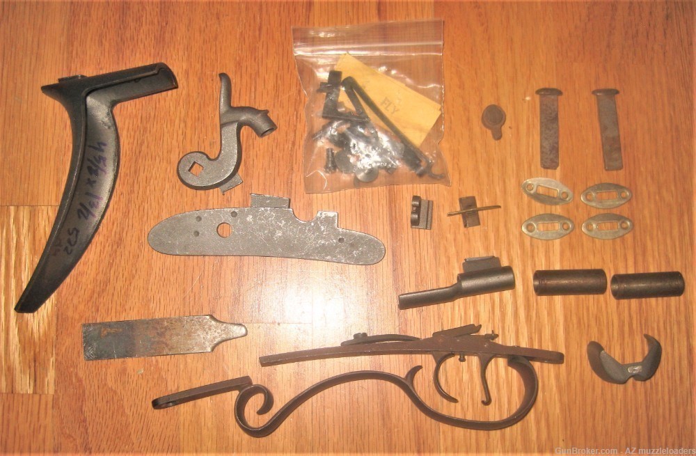 Muzzleloader Hawken Rifle Parts Set, GRRW Barrel, Siler Lock, Black Powder-img-4