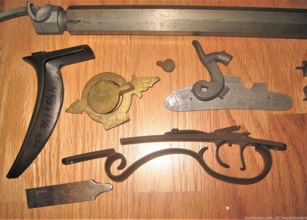 Muzzleloader Hawken Rifle Parts Set, GRRW Barrel, Siler Lock, Black Powder-img-3