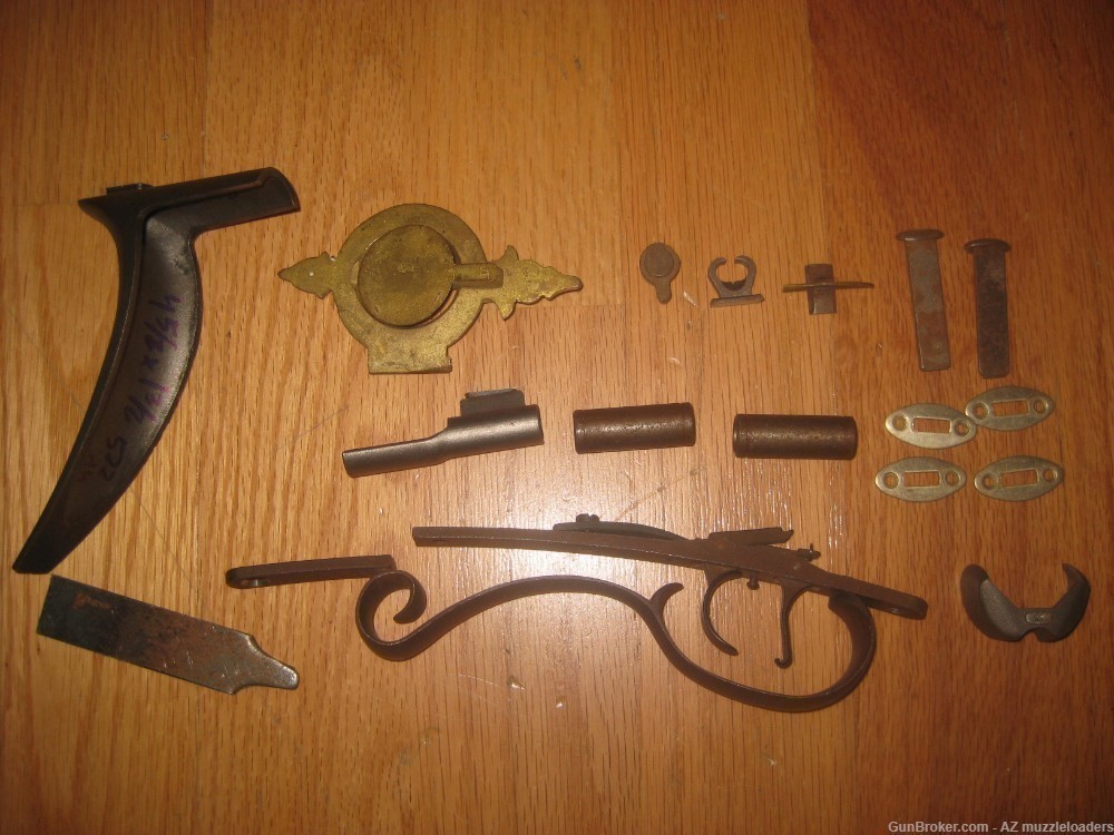 Muzzleloader Hawken Rifle Parts Set, GRRW Barrel, Siler Lock, Black Powder-img-1