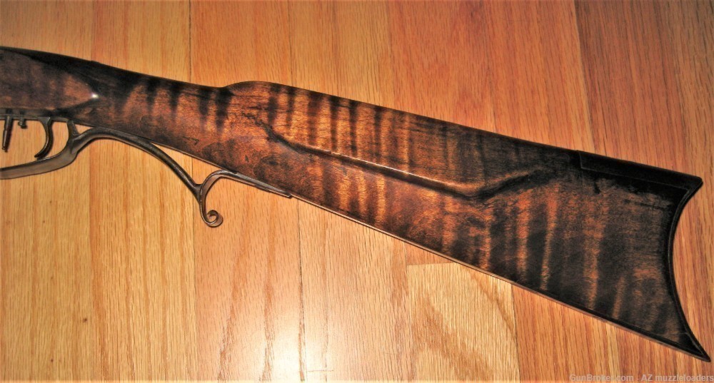 Custom Southern Mountain Rifle, Siler Lock, Curly Maple, 40 Cal, Flintlock-img-6