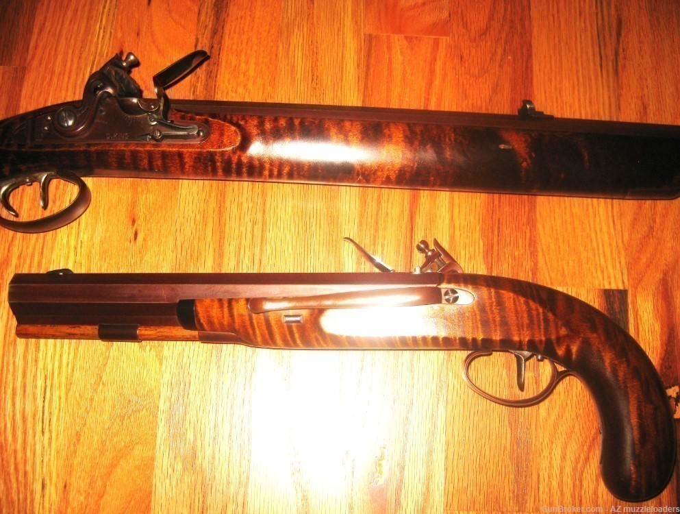 Don King 54 Cal Hawken Pistol and Full Stock Flintlock Rifle, Muzzleloaders-img-7