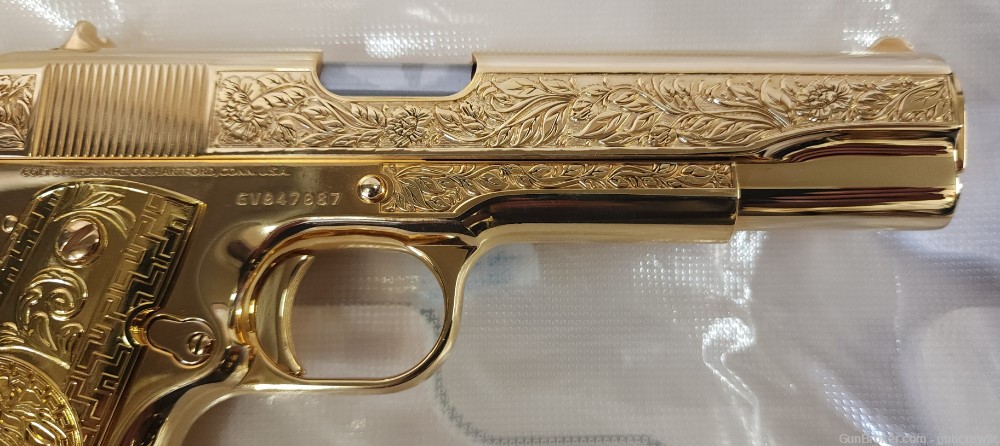 Seattle Engraving Colt 1911 Govt Italian Renaissance 24K Gold 45ACP Layaway-img-15