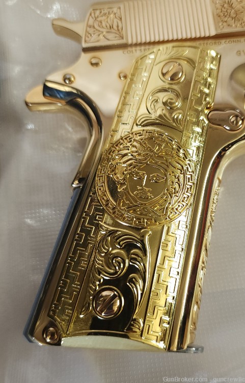 Seattle Engraving Colt 1911 Govt Italian Renaissance 24K Gold 45ACP Layaway-img-13