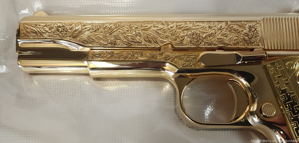 Seattle Engraving Colt 1911 Govt Italian Renaissance 24K Gold 45ACP Layaway-img-6