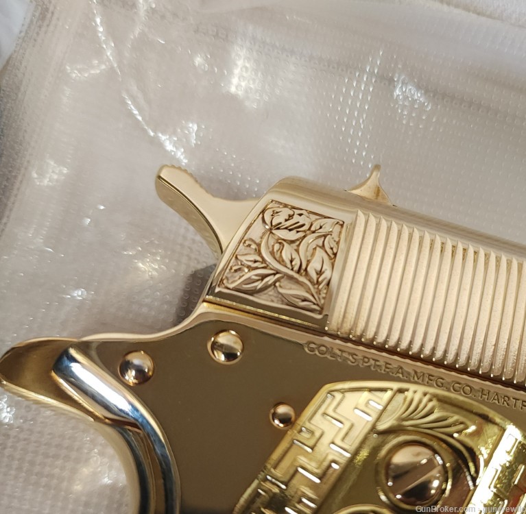 Seattle Engraving Colt 1911 Govt Italian Renaissance 24K Gold 45ACP Layaway-img-14