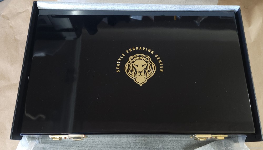 Colt Seattle Engraving Pancho Villa 24K Gold Black Chrome TT 45ACP Layaway-img-2