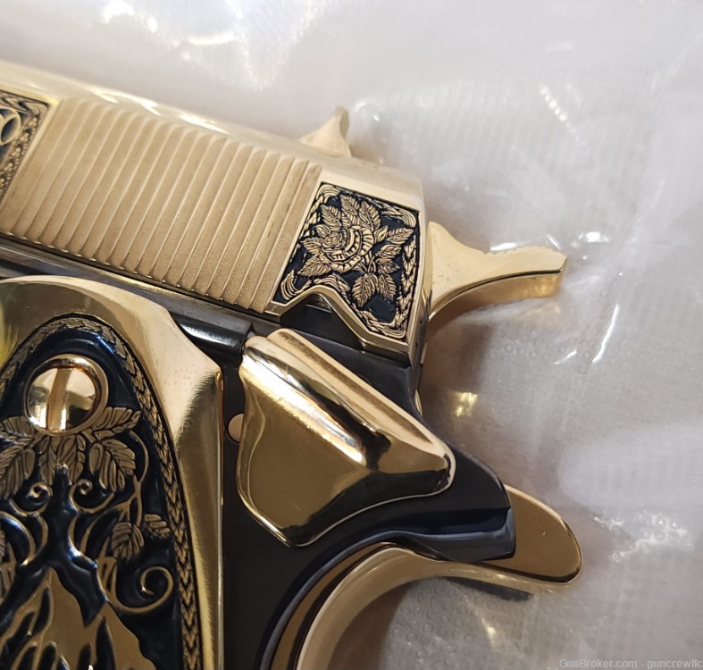 Colt Seattle Engraving Pancho Villa 24K Gold Black Chrome TT 45ACP Layaway-img-7