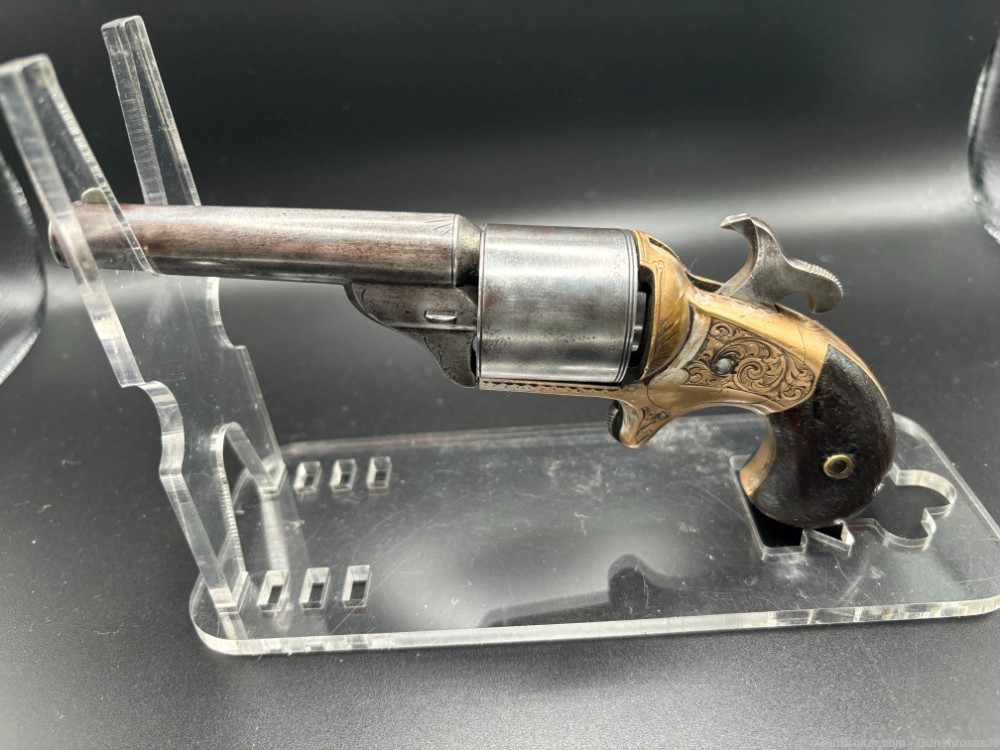 Antique Moore’s Patent Firearms Co. .32 Teat fire Front loading Revolver.-img-7