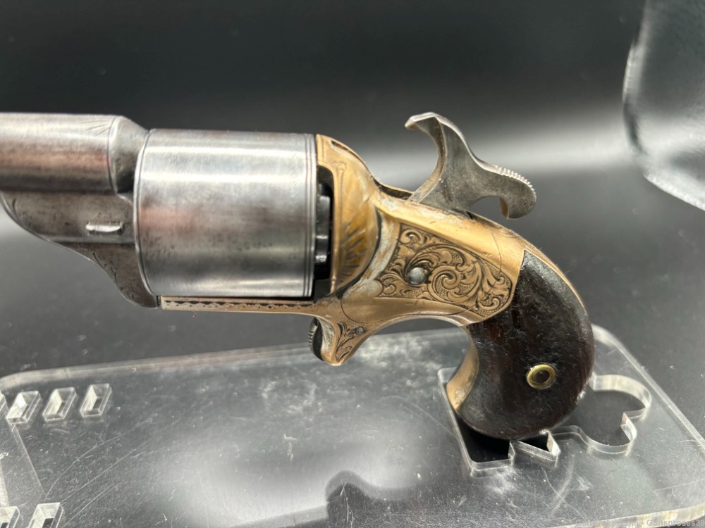 Antique Moore’s Patent Firearms Co. .32 Teat fire Front loading Revolver.-img-9