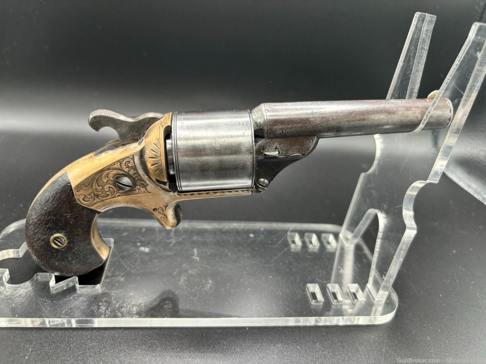 Antique Moore’s Patent Firearms Co. .32 Teat fire Front loading Revolver.-img-0