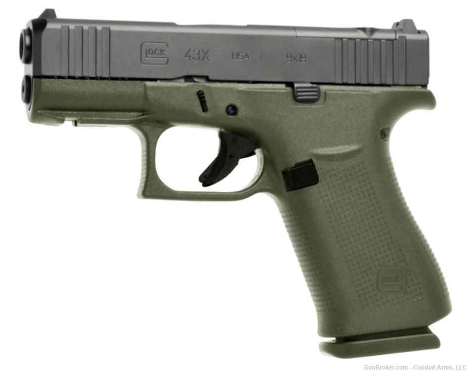 New Battlefield Green Factory Glock 43X MOS (9mm, 2 mags)-img-0