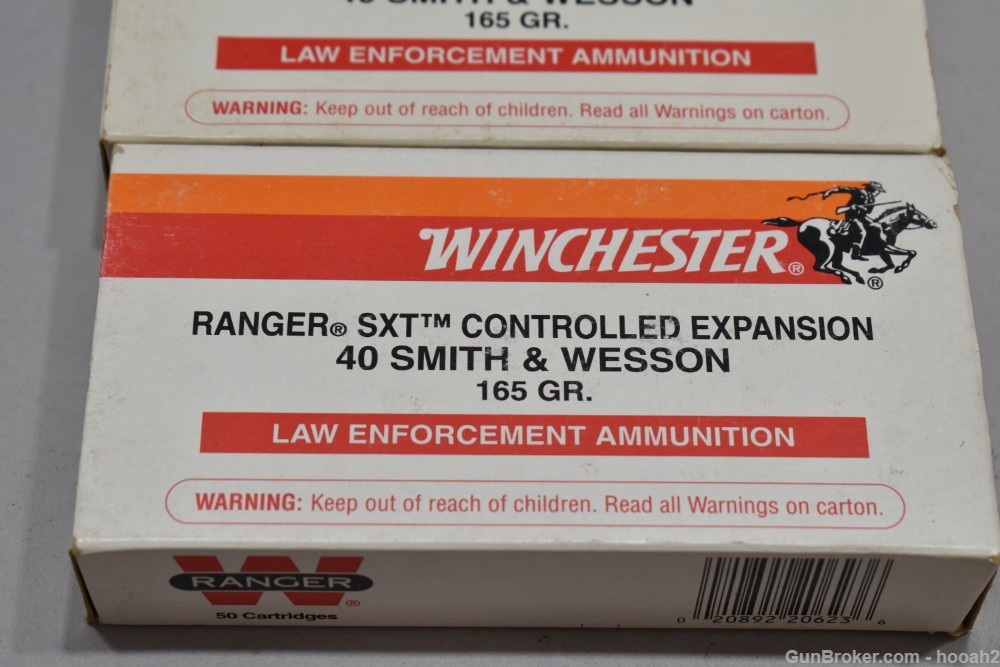 3 Boxes 150 Rds Winchester Ranger SXT Controlled Expansion 40 S&W 165 G -img-1