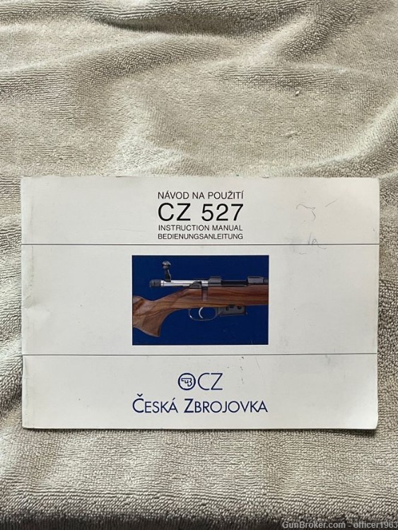 CZ 527 Factory Instruction manual CZ527 printed 1999-img-0