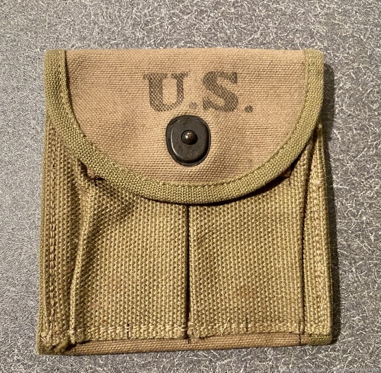 M1 Carbine C-tip sling Stock Pouch and Belt pouch all nice WW2 -img-5