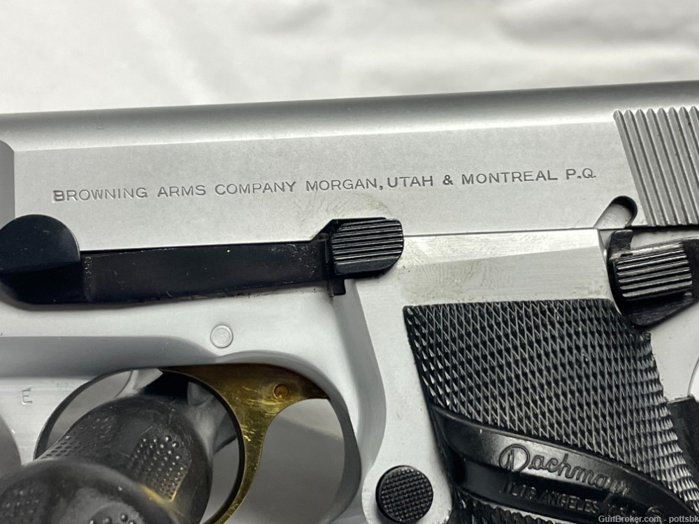 Browning Hi Power 9mm Stainless Semi-Auto Pistol  RARE-img-5