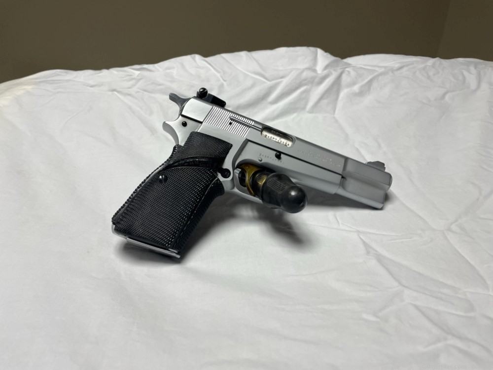Browning Hi Power 9mm Stainless Semi-Auto Pistol  RARE-img-0