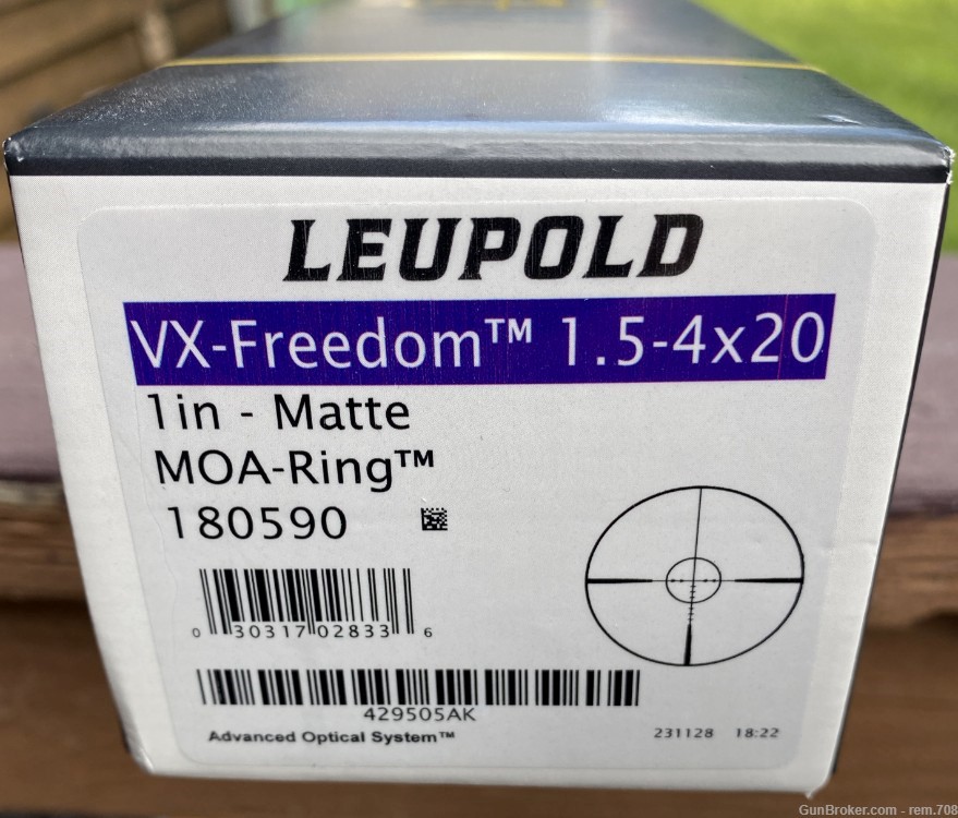Leupold 180590 VX Freedom 1.5 - 4 x 20 MOA ring scope-img-0