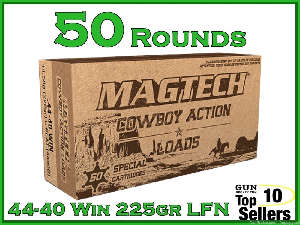 Magtech Cowboy Action 44-40 Win Ammo 225gr LFN 50ct 440B 44-40 Win-Ammo-img-0