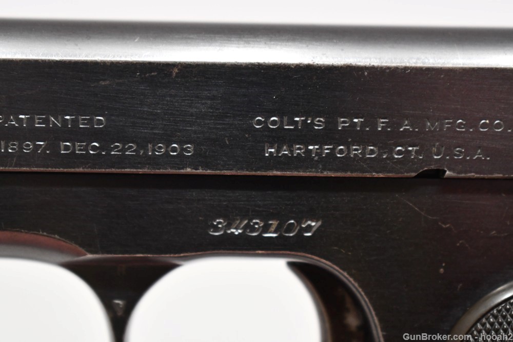 Colt Model 1903 Type III Semi Auto Pistol 32 ACP 1920 C&R-img-12