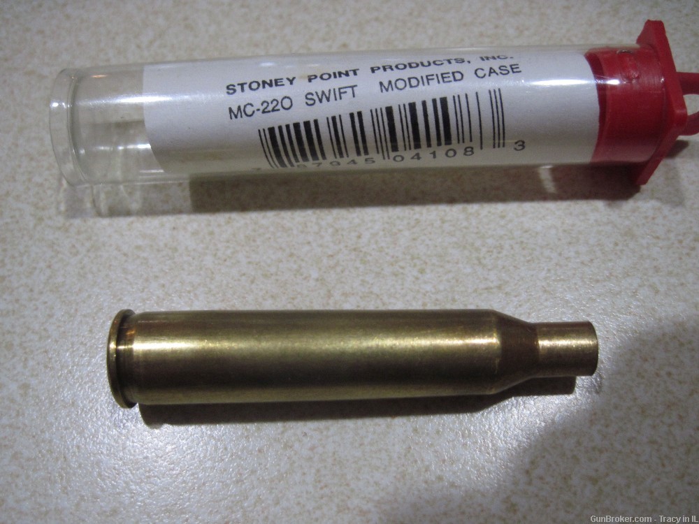 Stoney Point modified case in 220 Swift to fit the Hornady OAL Length Gage-img-0