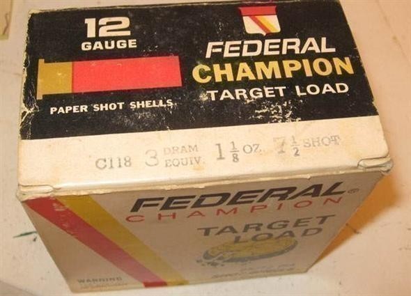 Full box 12 gauge Federal Champion plastic-img-1