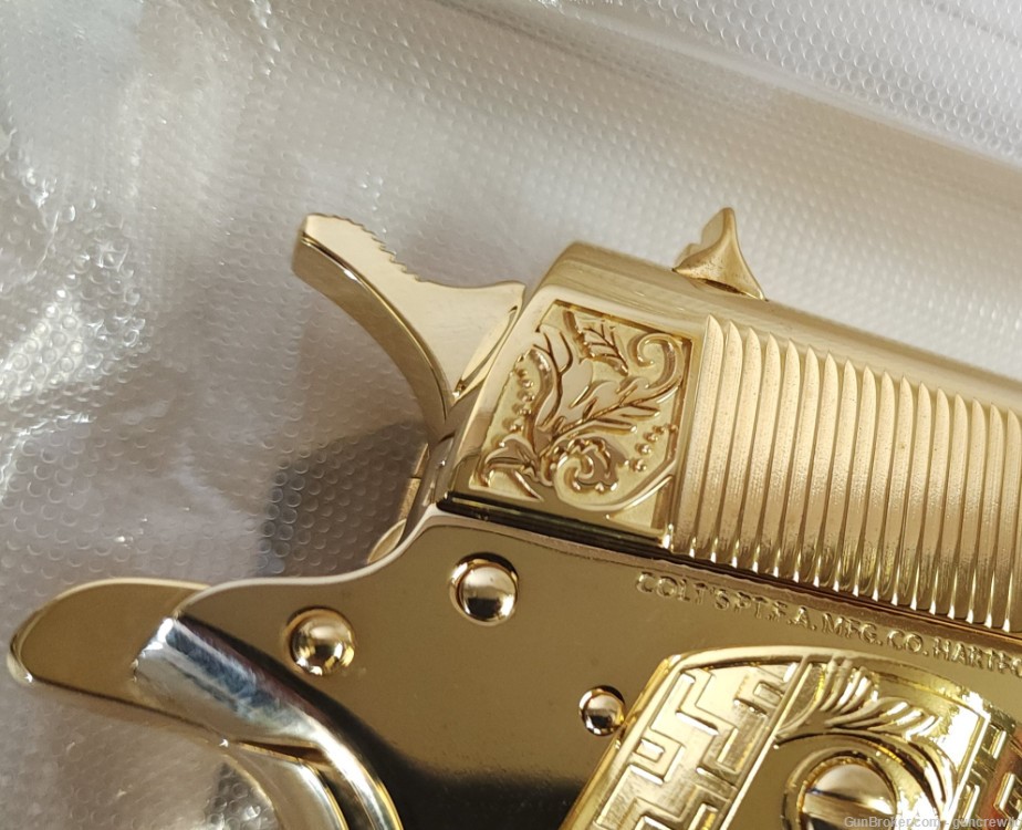 Seattle Engraving Colt 1911 24K Gold Vines & Berries Diamond 45ACP Layaway-img-17