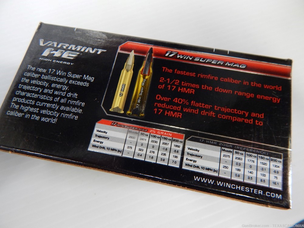 150 rounds 17 WSM Winchester 25 grain ammo-img-2