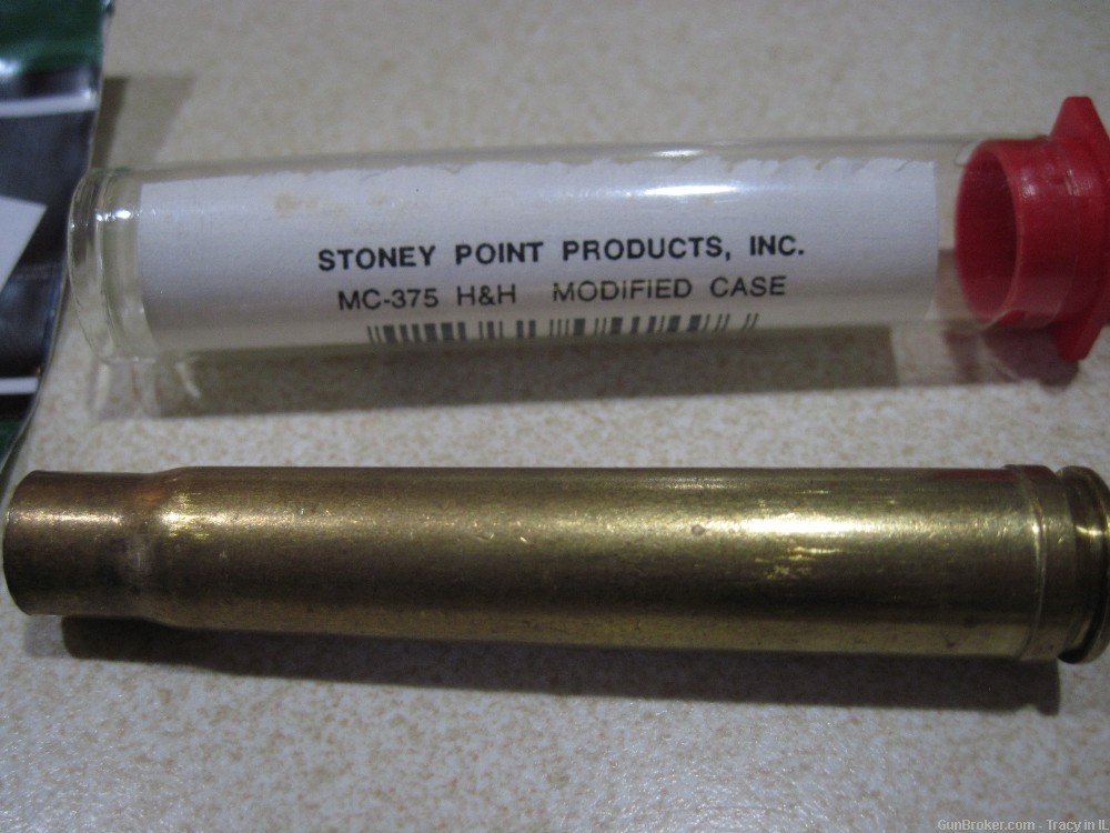 Stoney Point modified case 375 H&H, to fit the Hornady OAL gage.-img-0