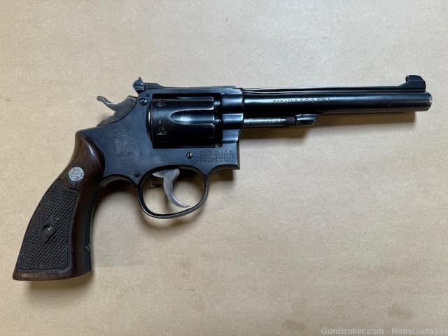 1952 Smith & Wesson K-22 Masterpiece revolver 6 inch Barrel original Box-img-1