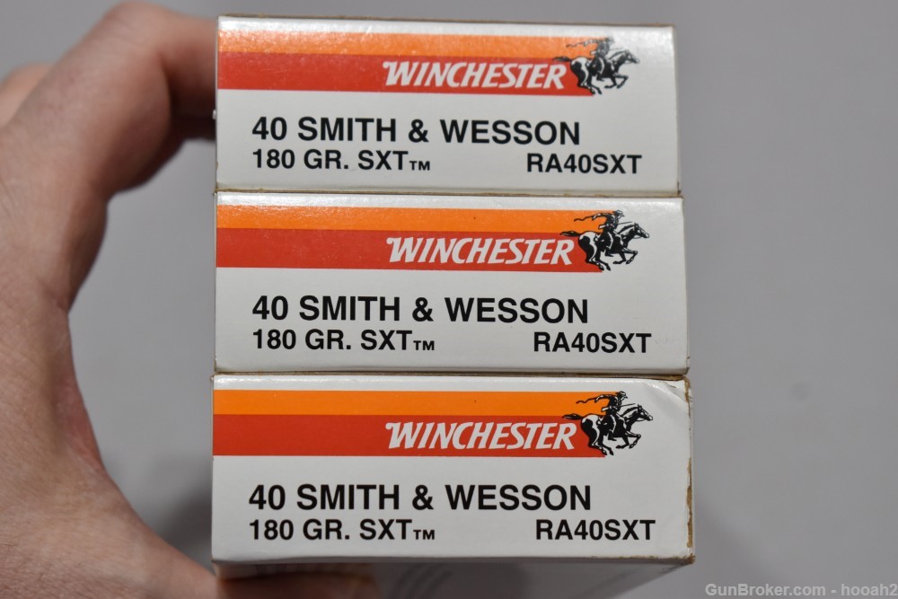 3 Boxes 150 Rds Winchester Ranger SXT Controlled Expansion 40 S&W 180 G-img-4