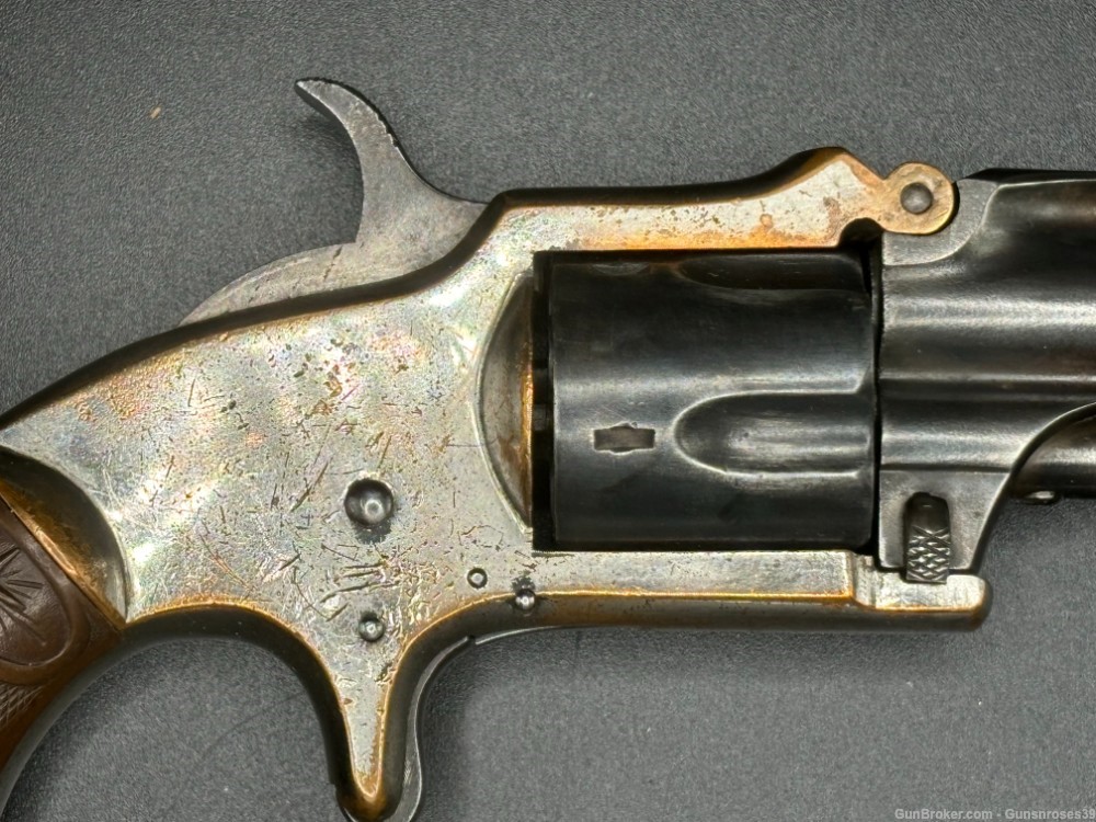Antique rare J.M. Marlin Model XXX Standard 1872 pocket revolver .22RF -img-7