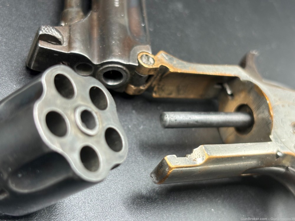 Antique rare J.M. Marlin Model XXX Standard 1872 pocket revolver .22RF -img-16