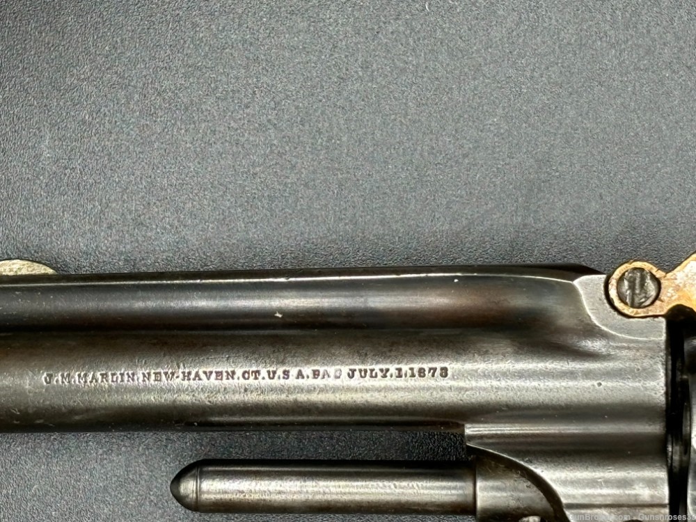Antique rare J.M. Marlin Model XXX Standard 1872 pocket revolver .22RF -img-19