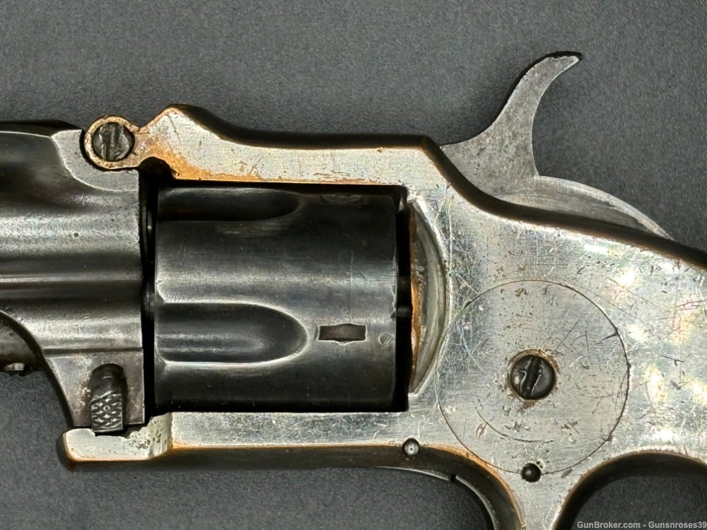 Antique rare J.M. Marlin Model XXX Standard 1872 pocket revolver .22RF -img-8