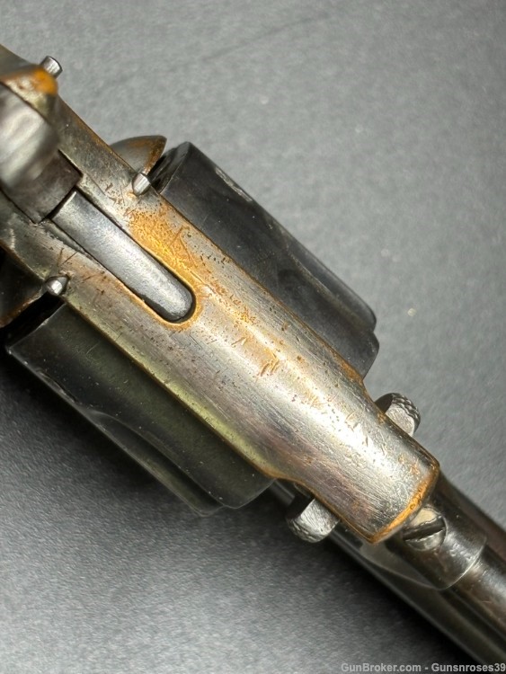 Antique rare J.M. Marlin Model XXX Standard 1872 pocket revolver .22RF -img-10