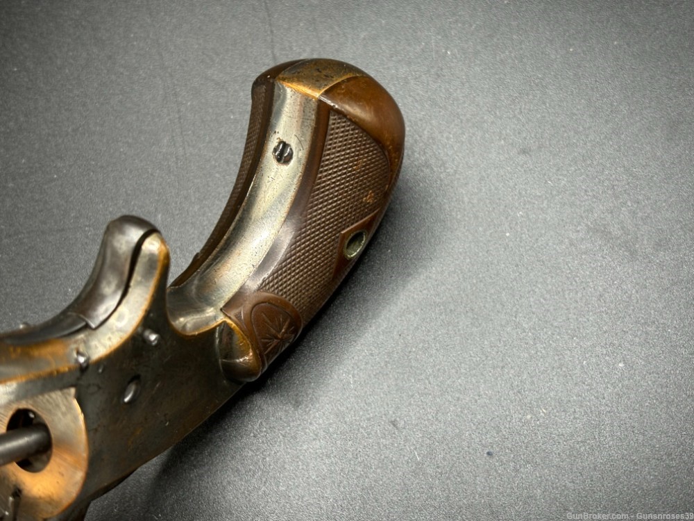 Antique rare J.M. Marlin Model XXX Standard 1872 pocket revolver .22RF -img-12