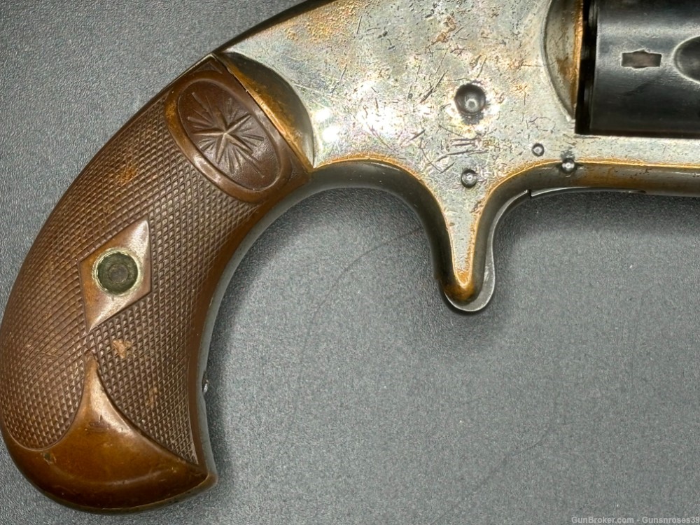 Antique rare J.M. Marlin Model XXX Standard 1872 pocket revolver .22RF -img-5