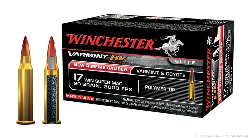 Winchester 17 WSM Varmint HV 20 Grain Polymer Tip 3000 fps #S17W20-img-0
