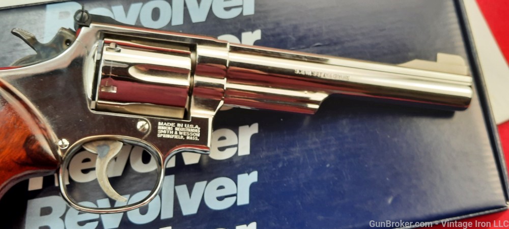 Smith and Wesson model 19-6 Nickel 6" with box Nice! NR-img-24