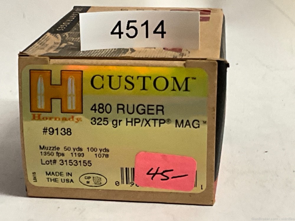 480 Ruger by Hornady 325gr HP Mag-img-0