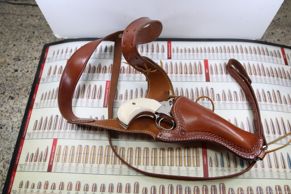 American Western Arms Longhorn .45 Colt SA Revolver Texas Jack Holster-img-0