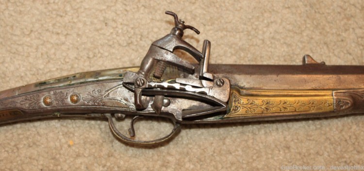 Fine 1800's Albanian Miquelet Flintlock Musket - All Metal-img-2