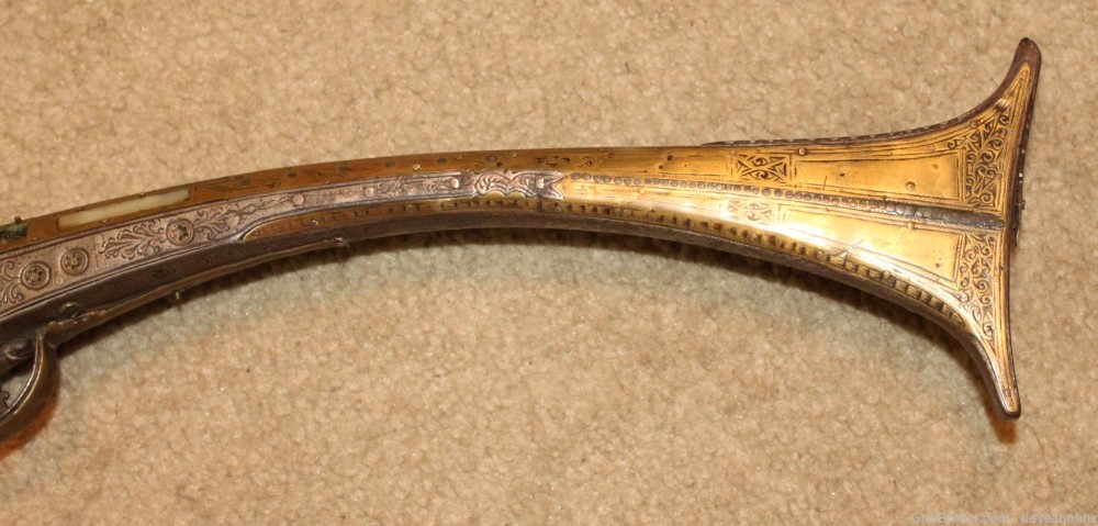 Fine 1800's Albanian Miquelet Flintlock Musket - All Metal-img-9