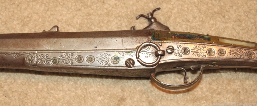 Fine 1800's Albanian Miquelet Flintlock Musket - All Metal-img-4