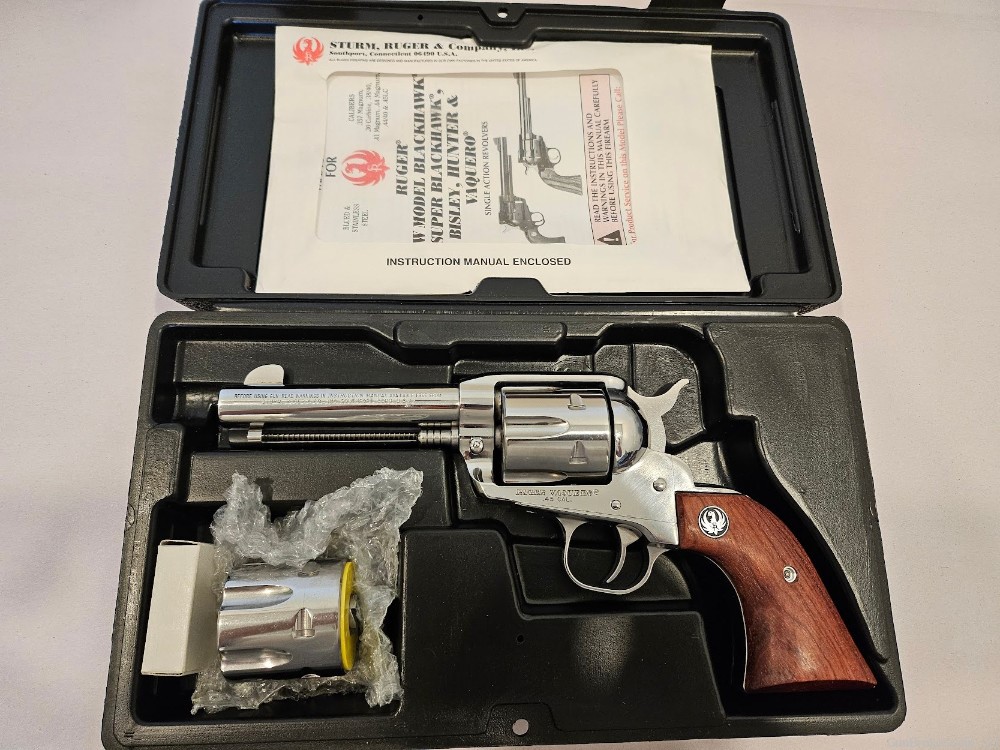 Ruger Vaquero DUAL CYLINDER .45 / 45LC Stainless Steel Brand New 45 LC-img-0